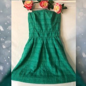 BANANA REPUBLIC WOVEN EMERALD GREEN DRESS